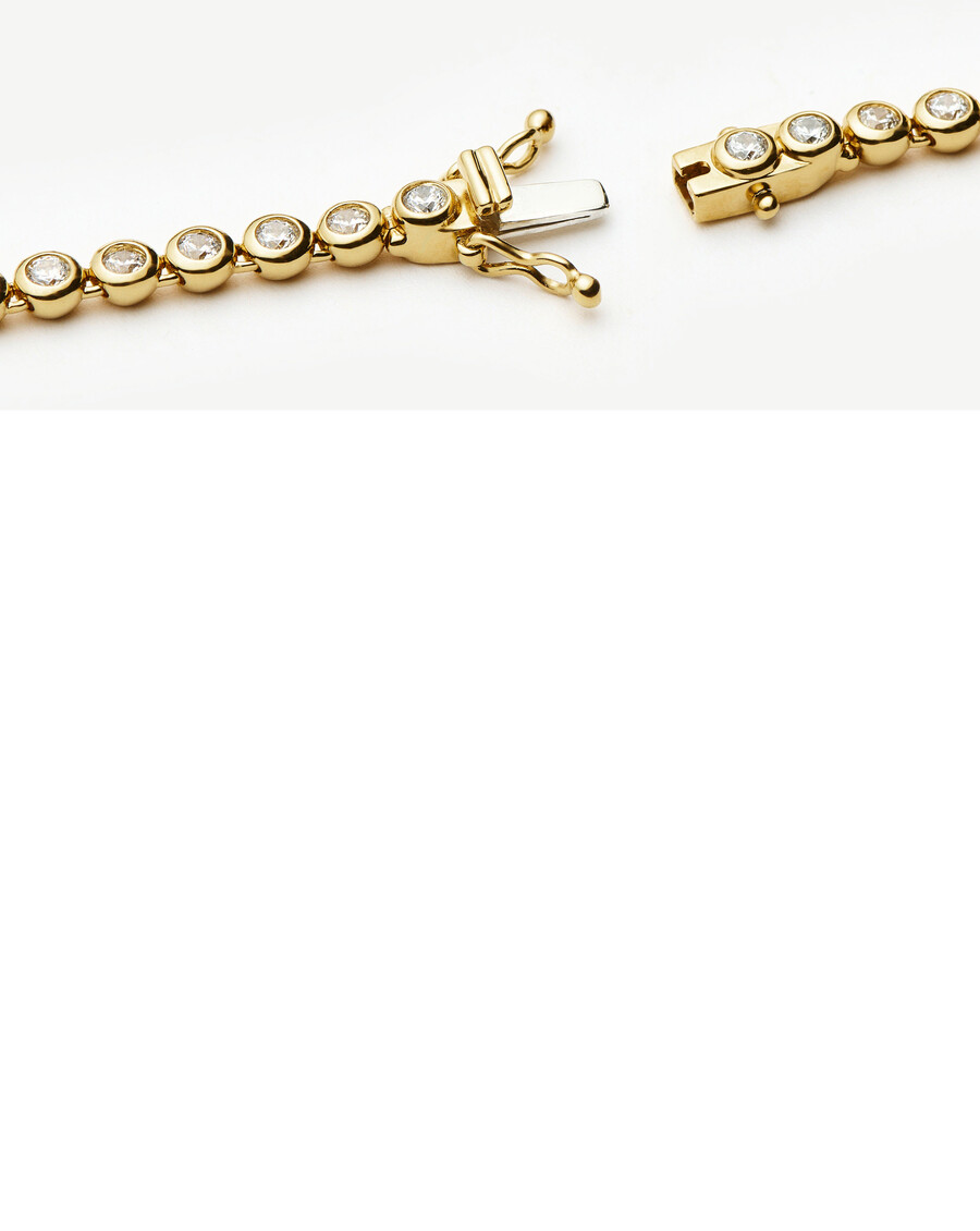 bracelet de tennis rond - argent bleu
