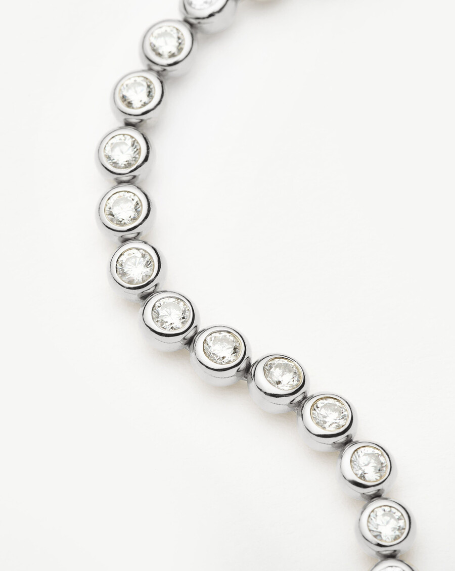 bracelet de tennis rond - argent sterling et zircon cubique