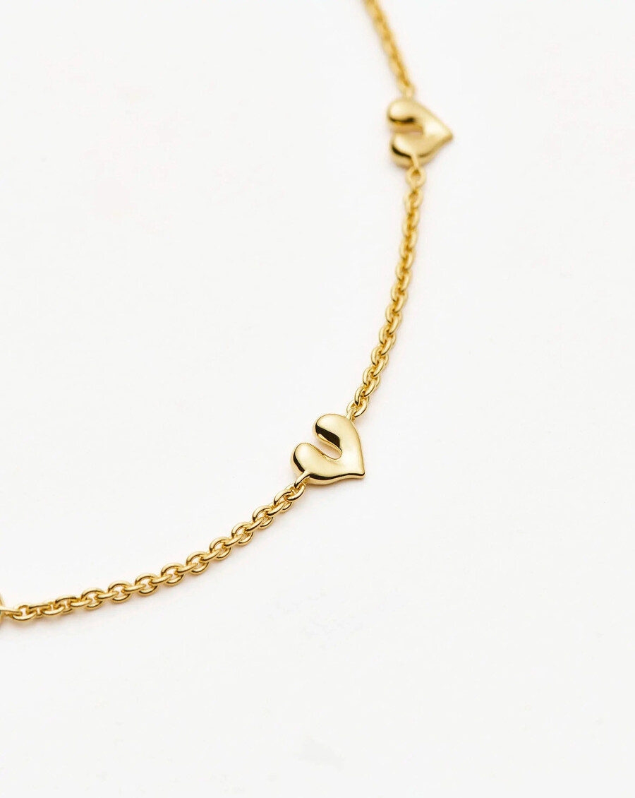 bracelet à breloques mini cœur fondu
