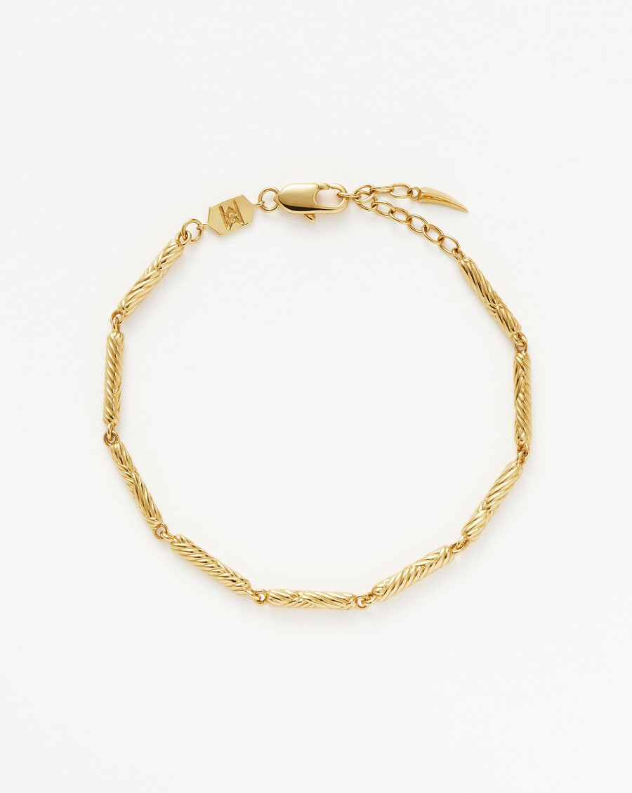 bracelet à maillons ondulés - or