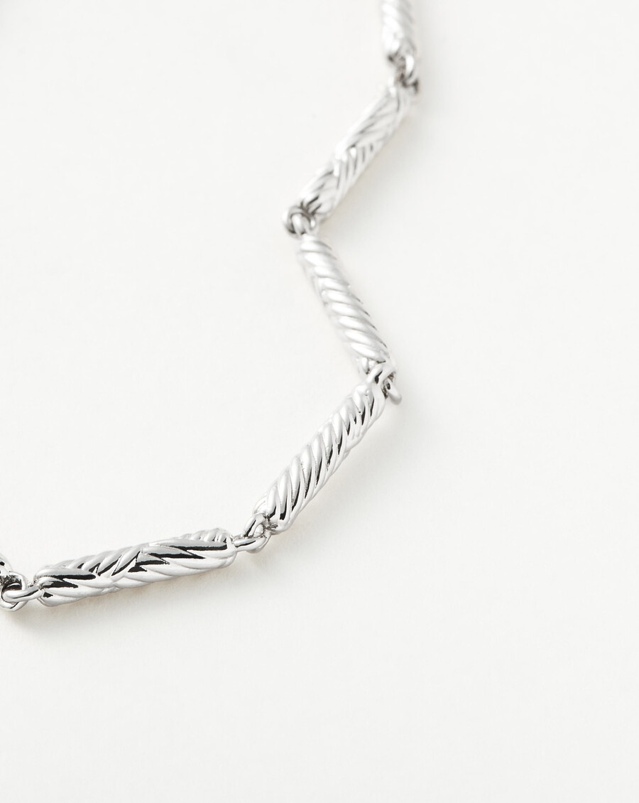 bracelet à maillons ondulés - argent