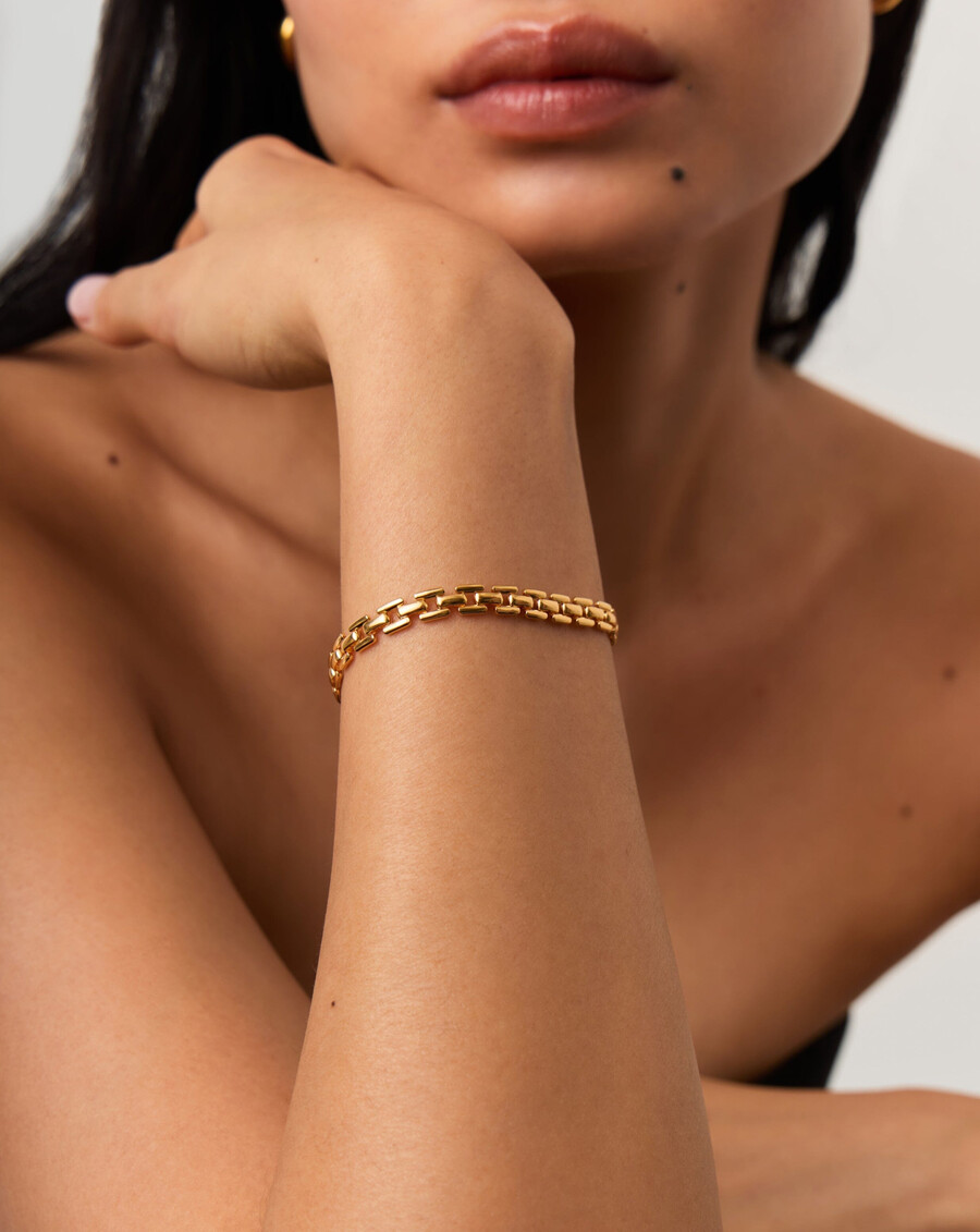 bracelet à maillons de montre - or
