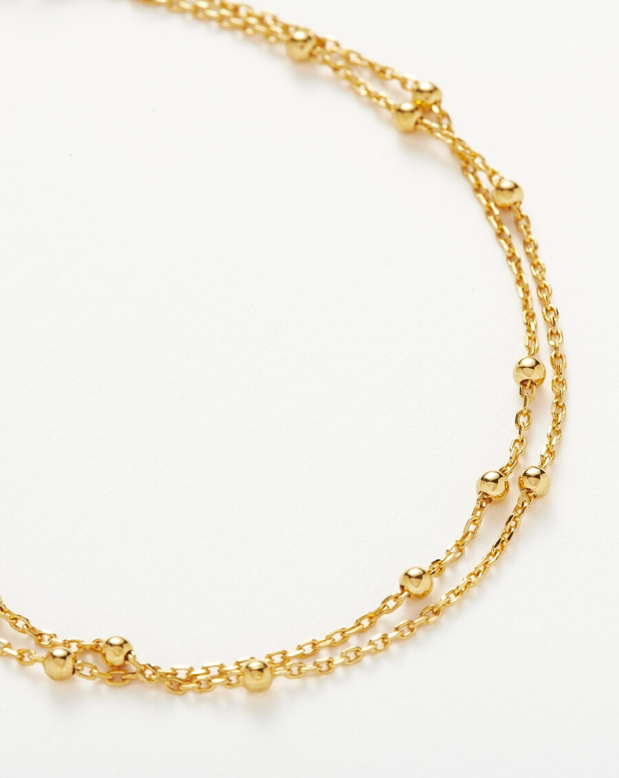 bracelet double chaîne - or
