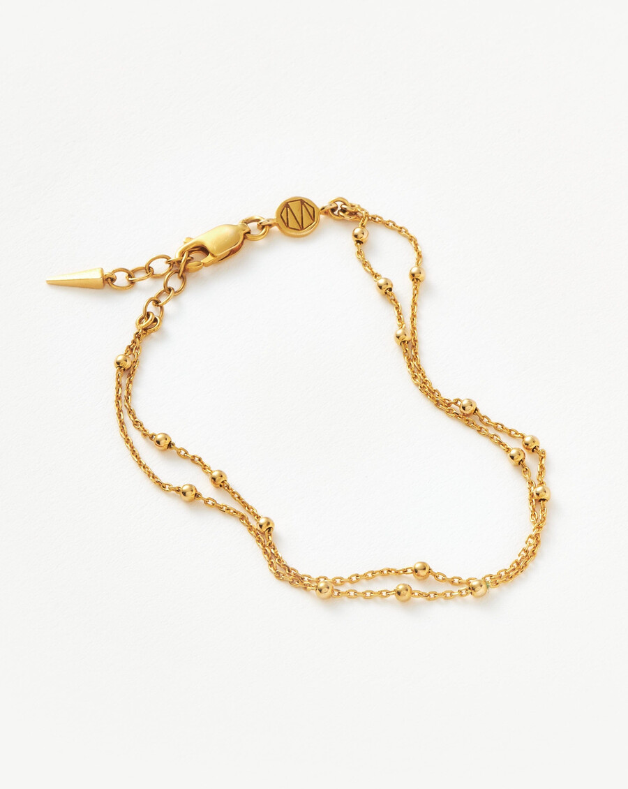 bracelet double chaîne - or