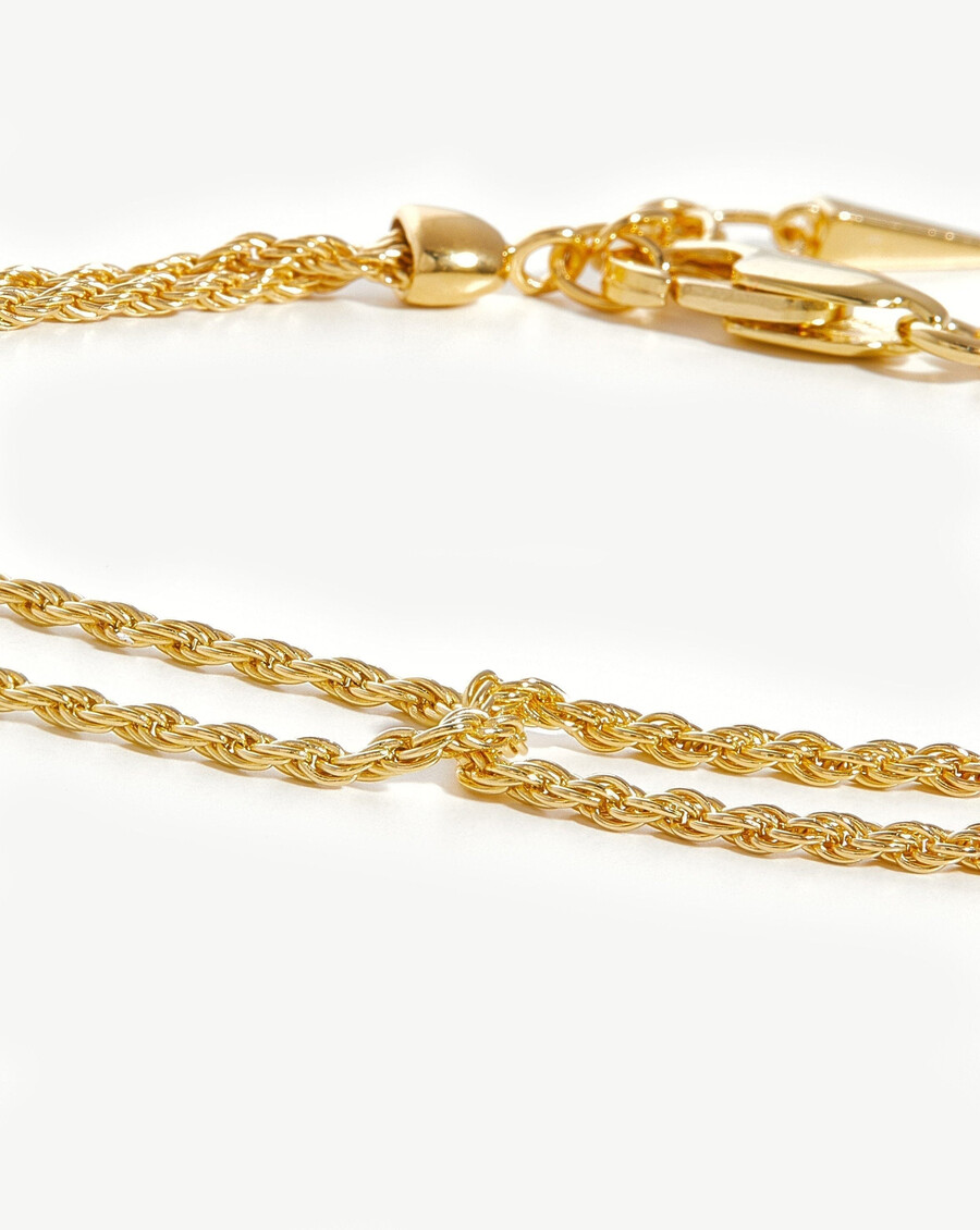bracelet double corde - vermeil en or 18 carats