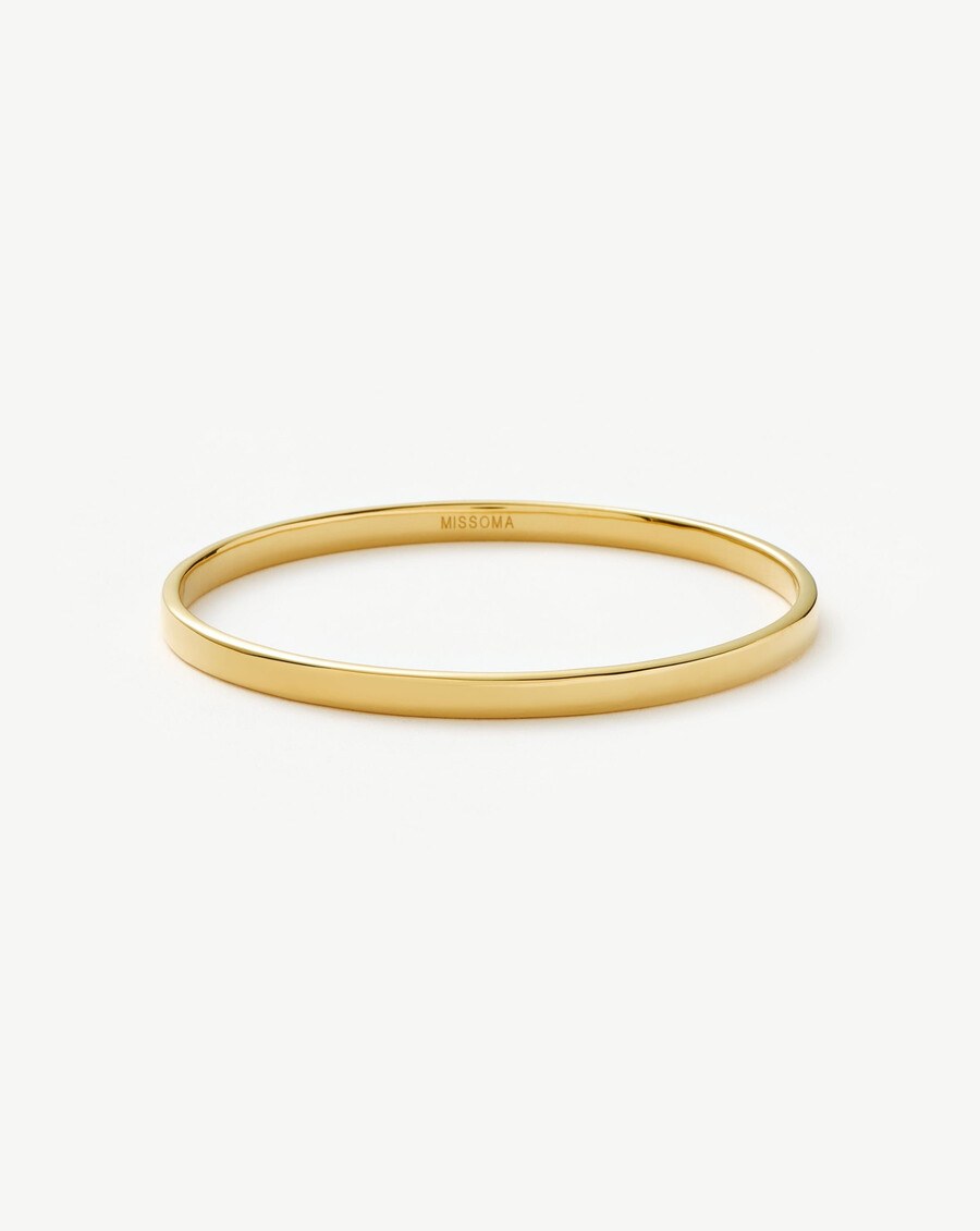 bracelet jonc rond classique - or