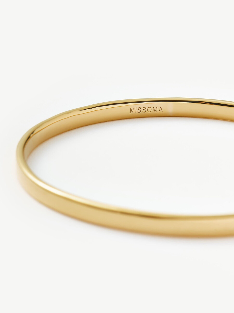 bracelet jonc rond classique - or
