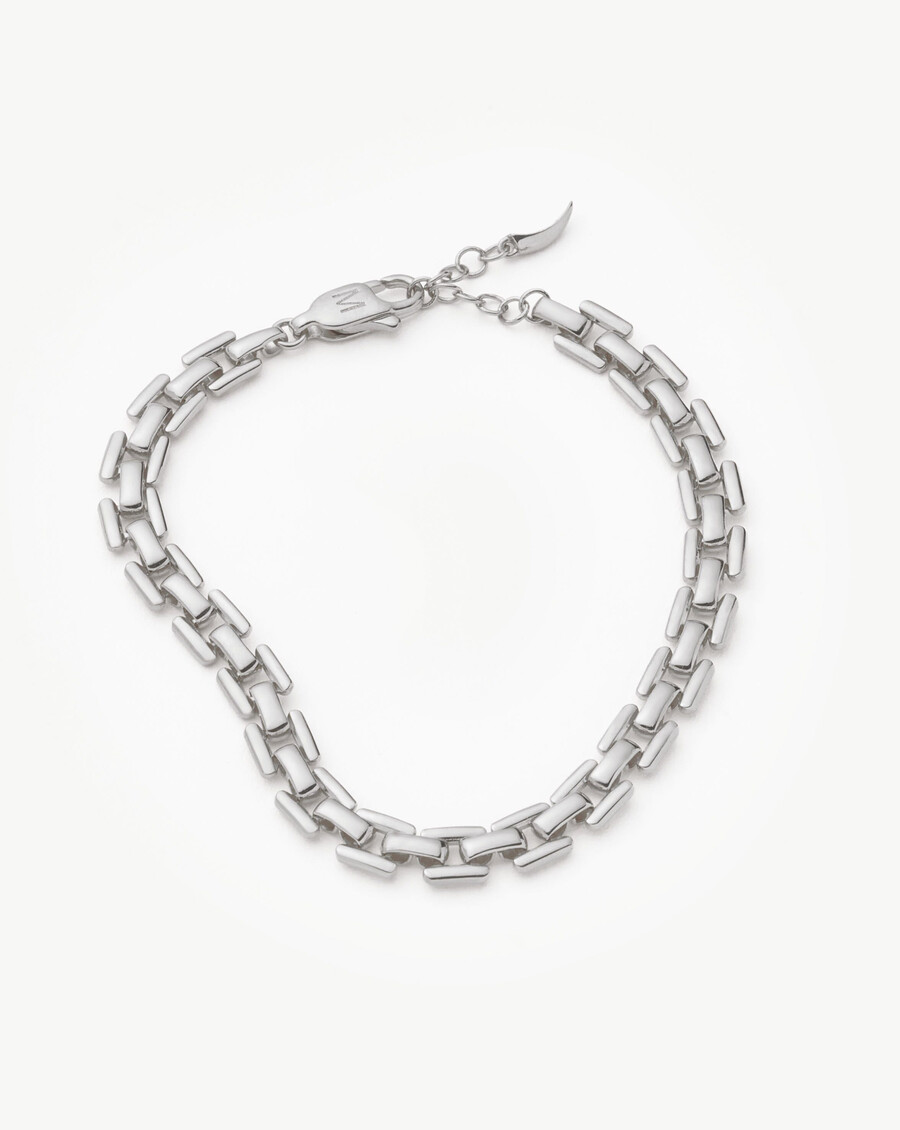 bracelet à maillons de montre - argent