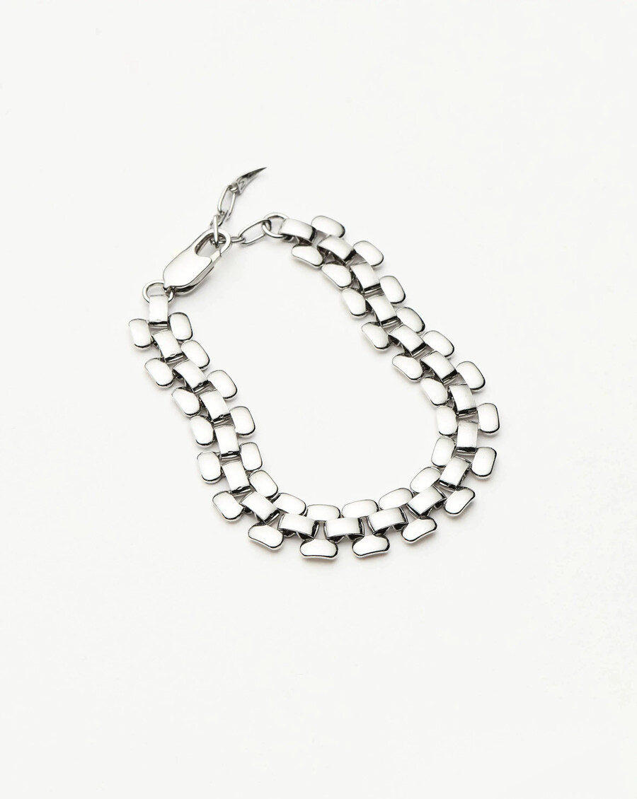 bracelet à large chaîne timepiece - argent
