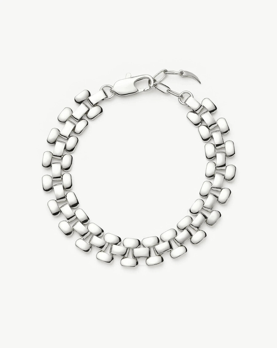 bracelet à large chaîne timepiece - argent