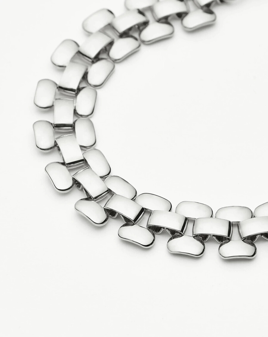 bracelet à large chaîne timepiece - argent