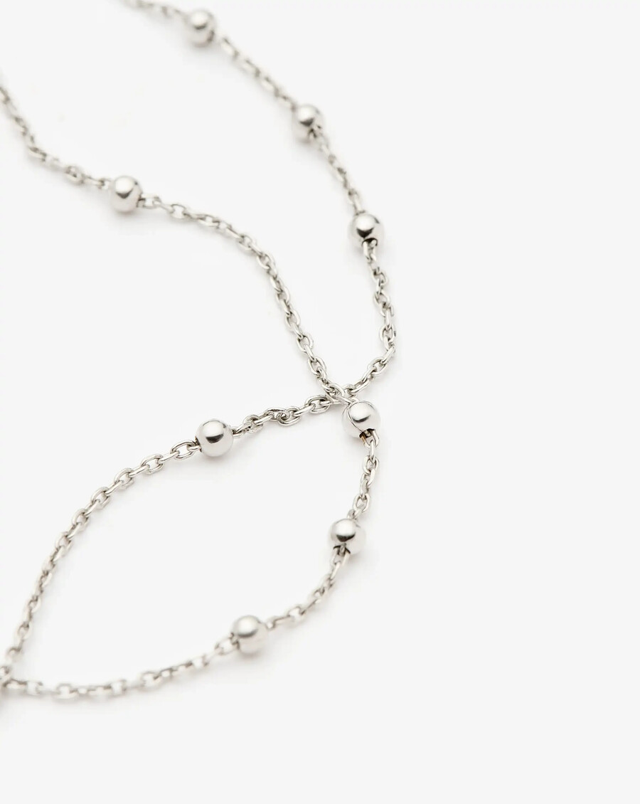 bracelet double chaîne - argent