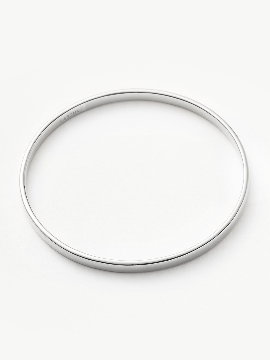 bracelet jonc rond classique - argent