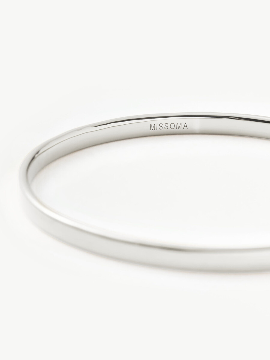 bracelet jonc rond classique - argent