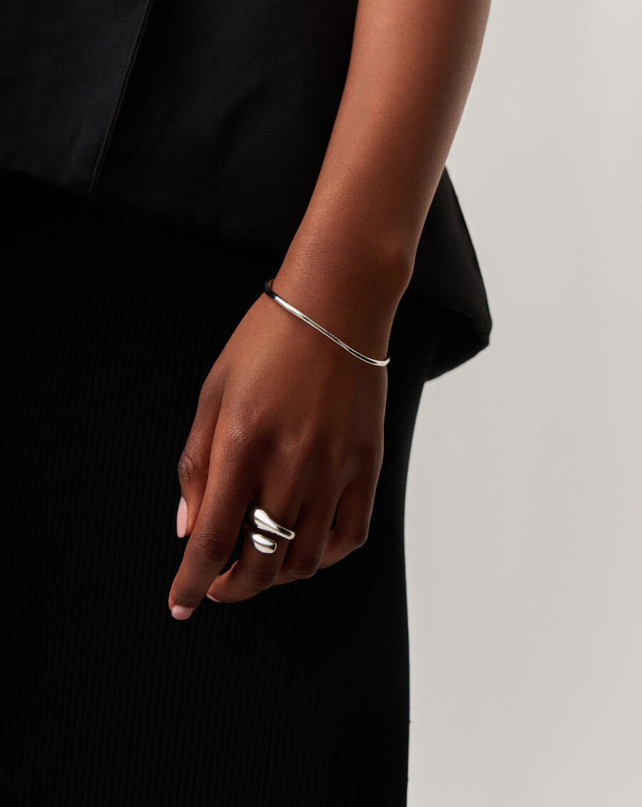 bracelet molten ripple - argent