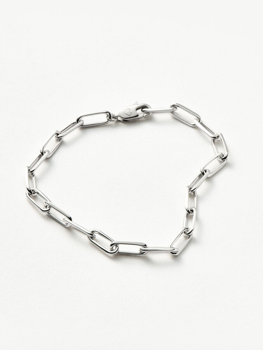 bracelet classique à mini chaîne trombone - argent