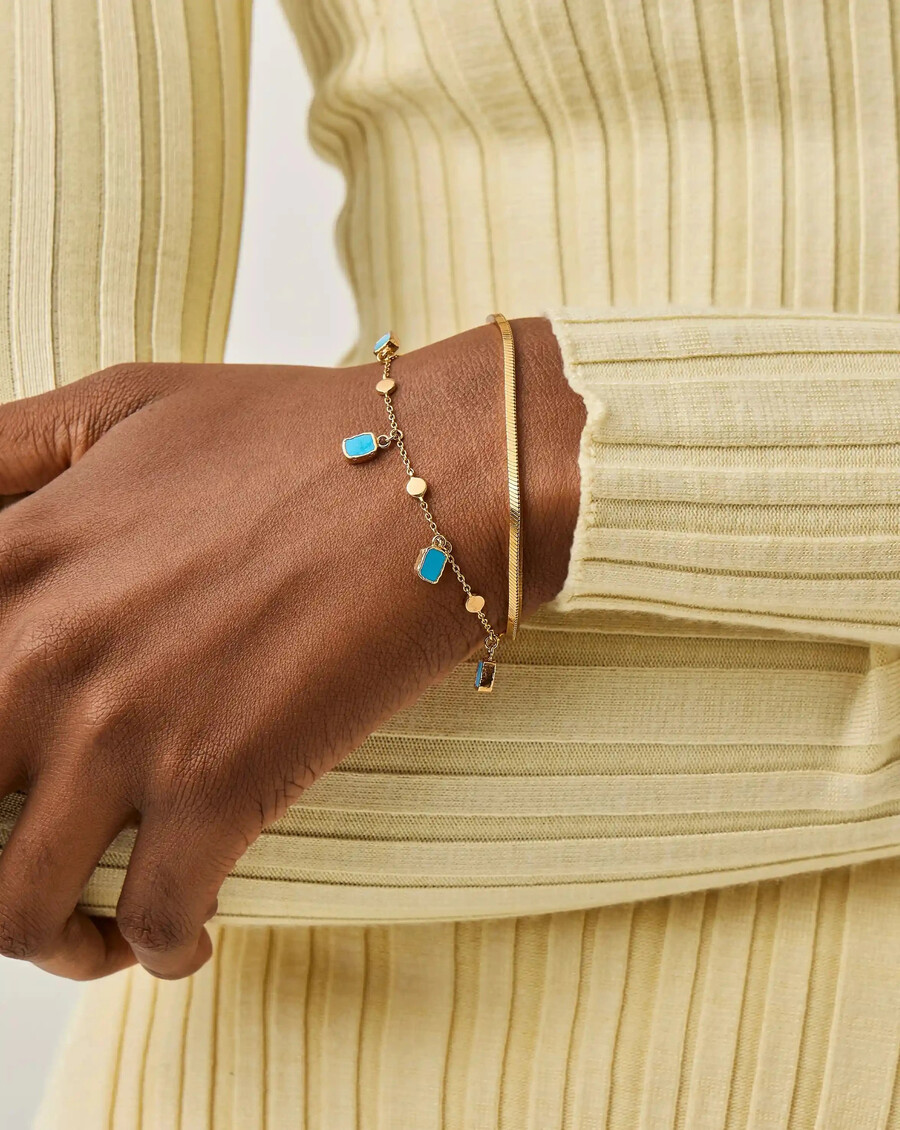 bracelet à breloques lena - orturquoise