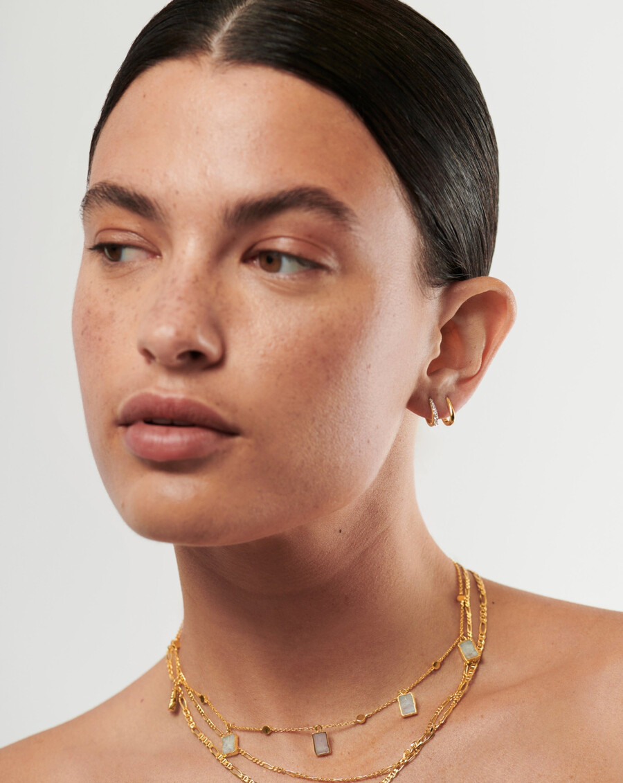 claw huggies - vermeil en or 18 carats