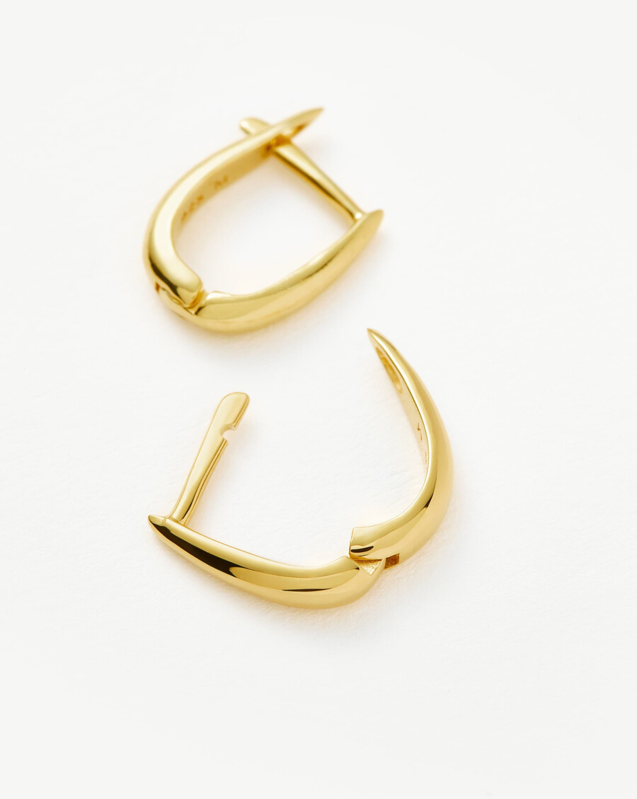 claw huggies - vermeil en or 18 carats