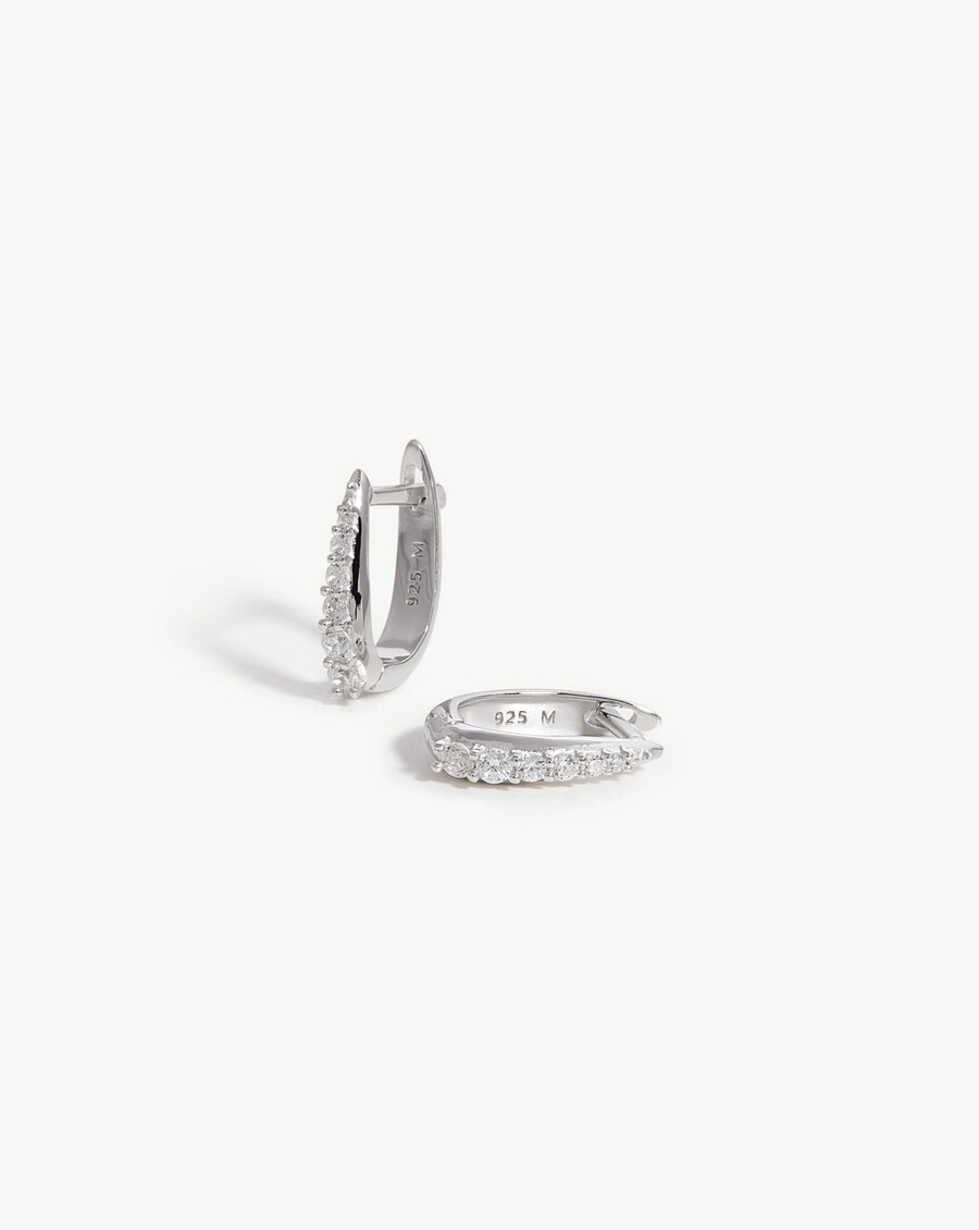 boucles doreilles claw huggies - argent sterlingpavé