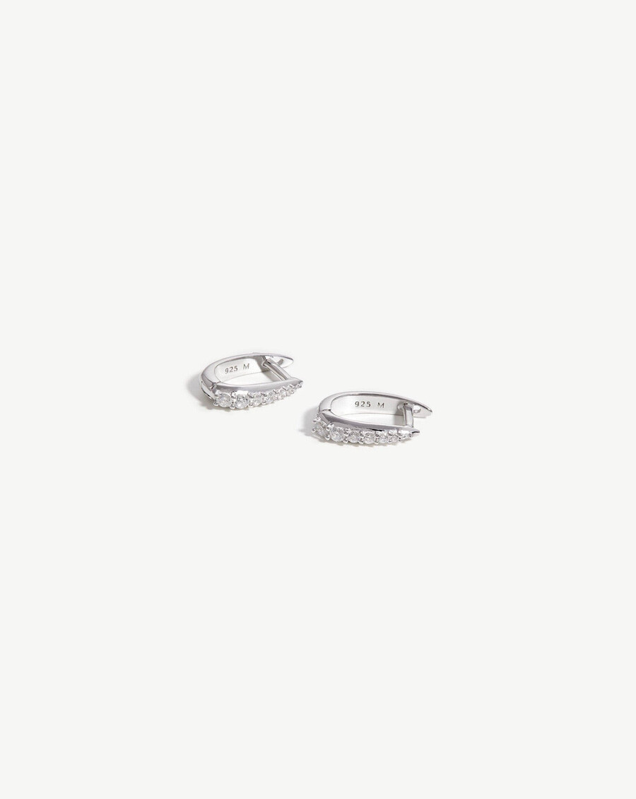 boucles doreilles claw huggies - argent sterlingpavé