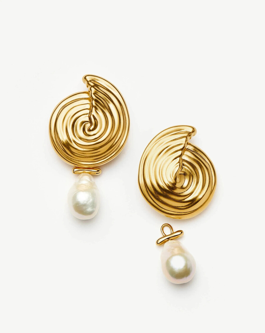 boucles doreilles pendantes en perles détachables en spirale
