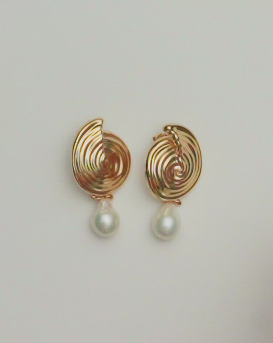 boucles doreilles pendantes en perles détachables en spirale