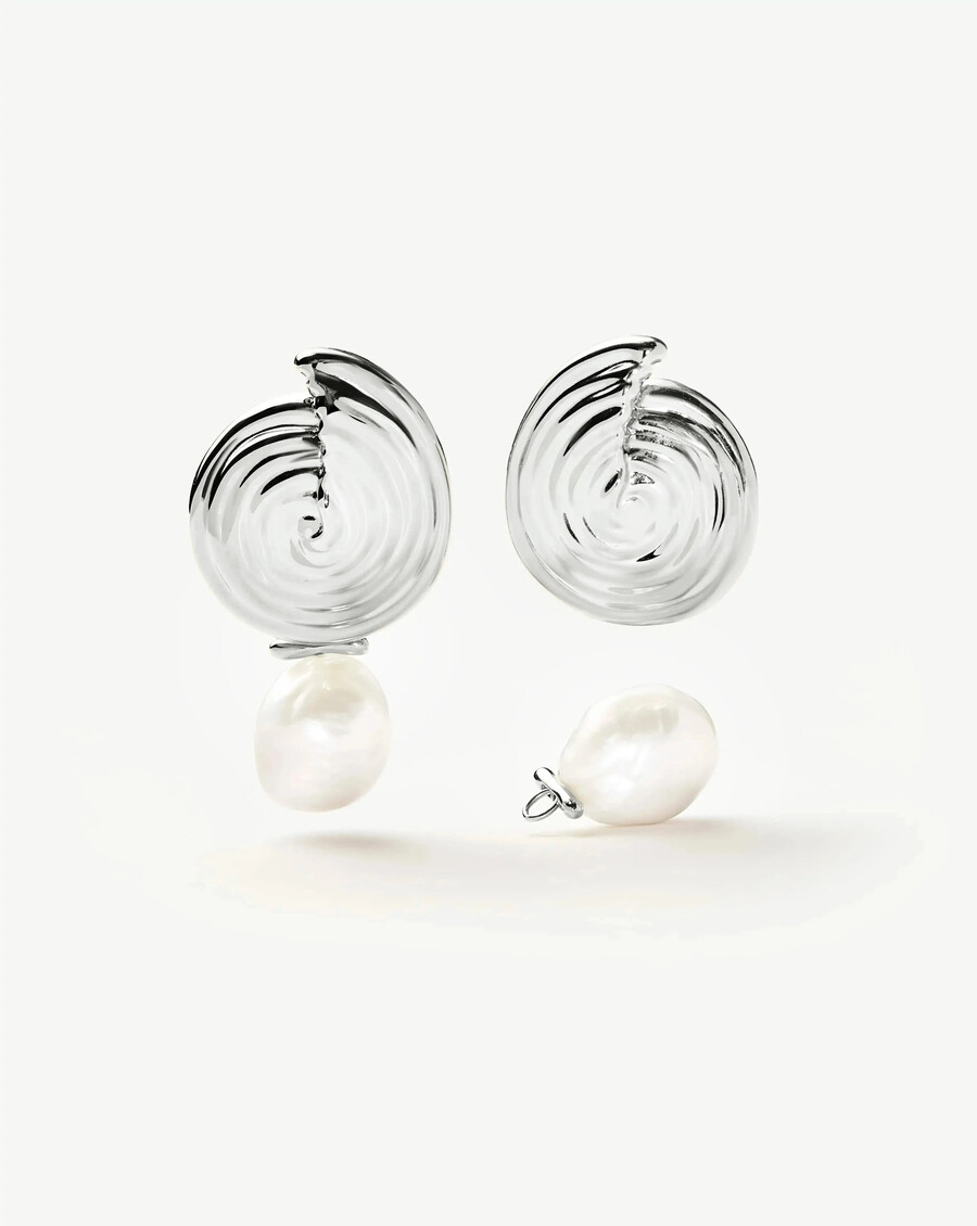 boucles doreilles pendantes en perles détachables en spirale