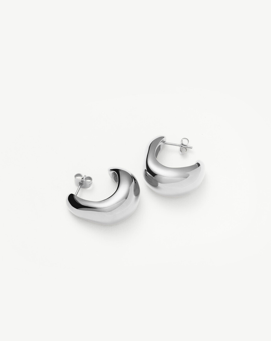 boucles doreilles créoles moyennes en forme de dôme