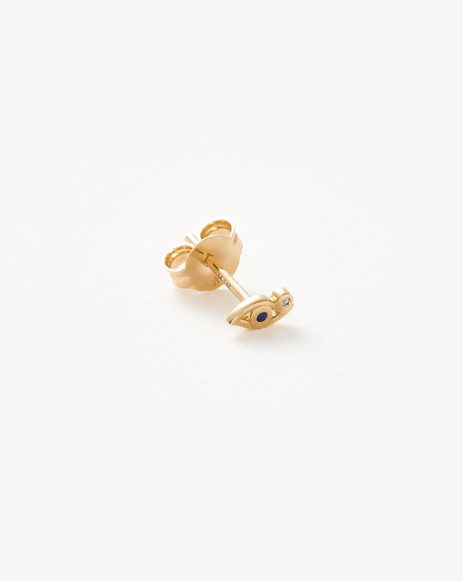 boucle doreille unique fine œil maléfique
