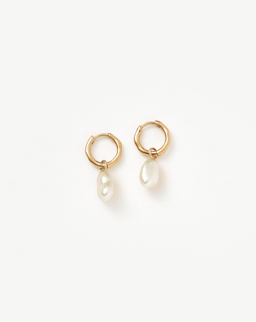 boucles doreilles créoles miniatures pendantes en perles fines