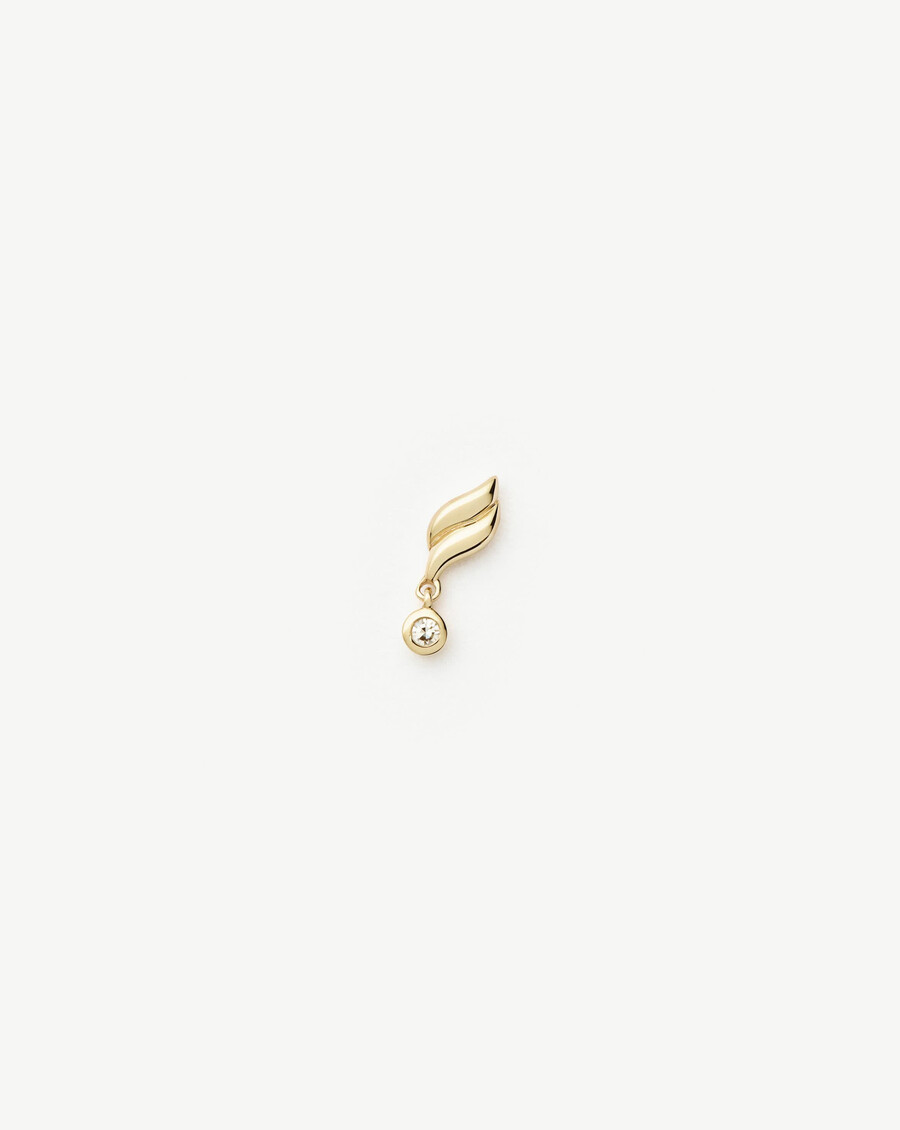 boucle doreille savi en or massif 14 carats avec un seul diamant