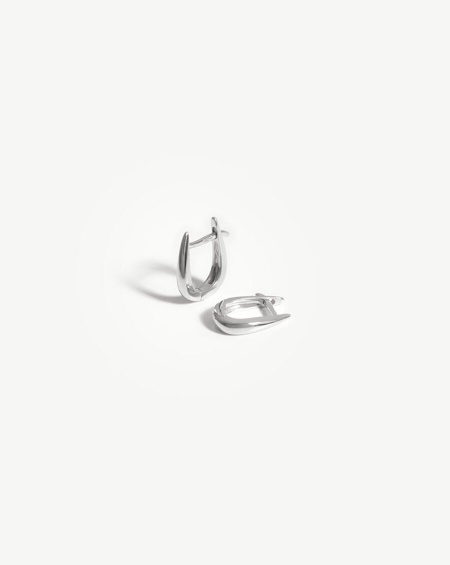 crampons fins huggies - or blanc 14 carats