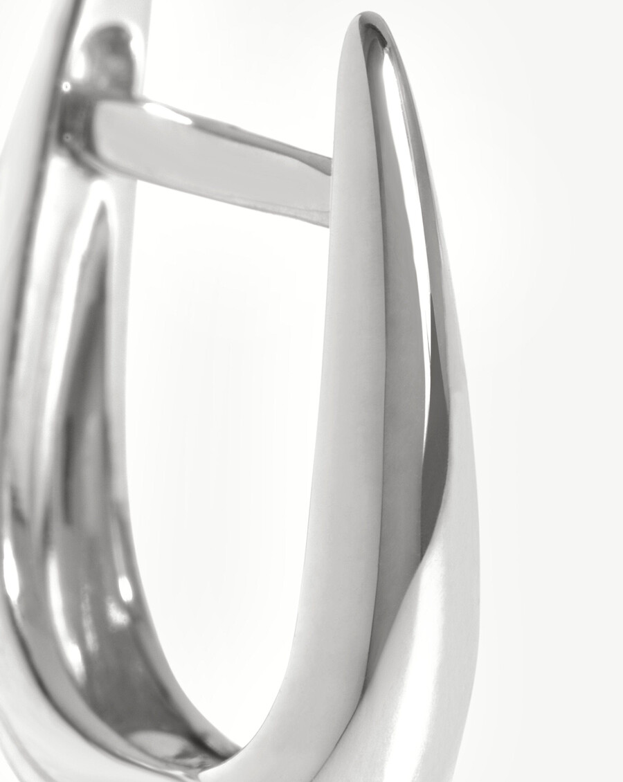 crampons fins huggies - or blanc 14 carats