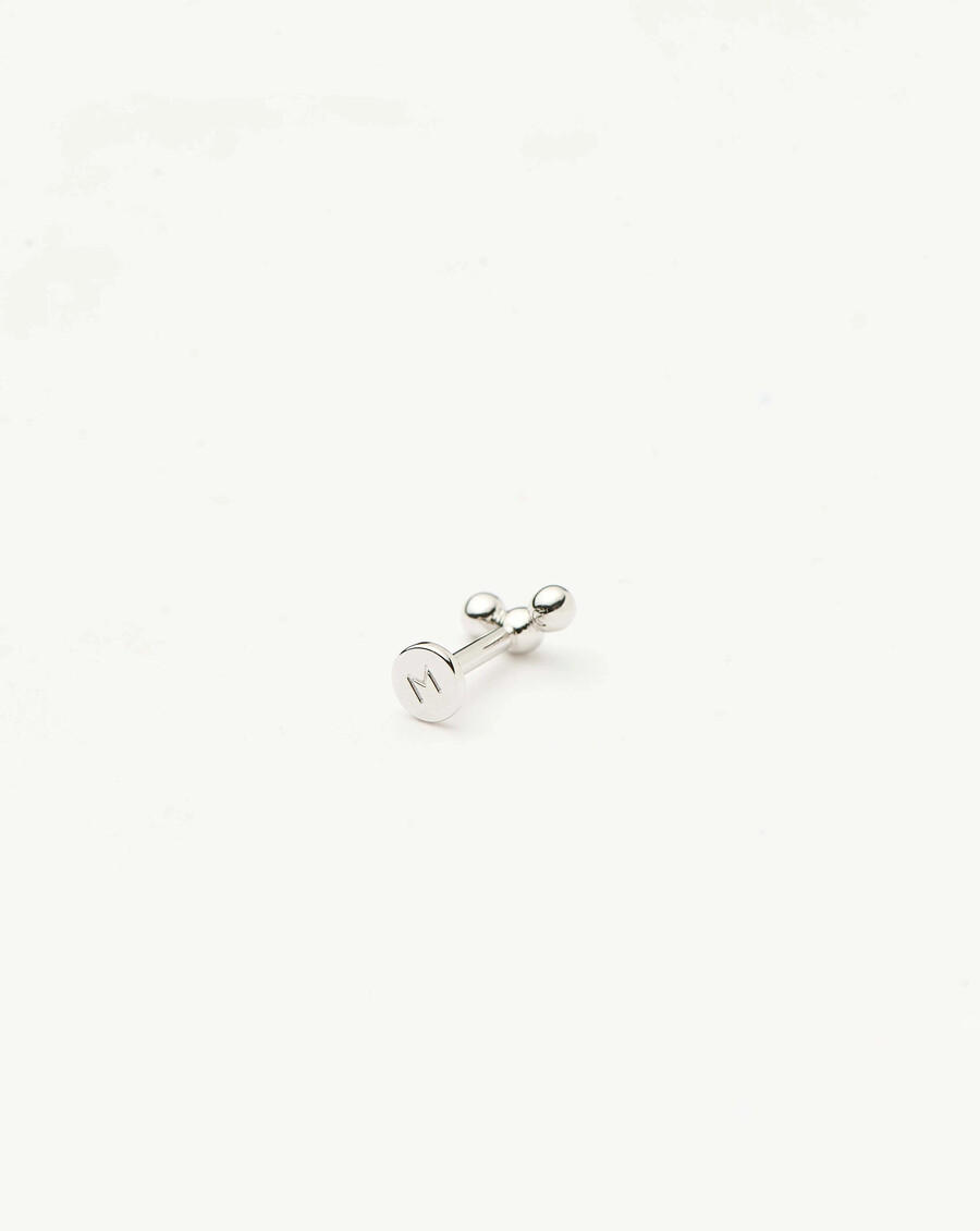 boucles doreilles puces trio en or blanc massif 14 carats à fermoir plat