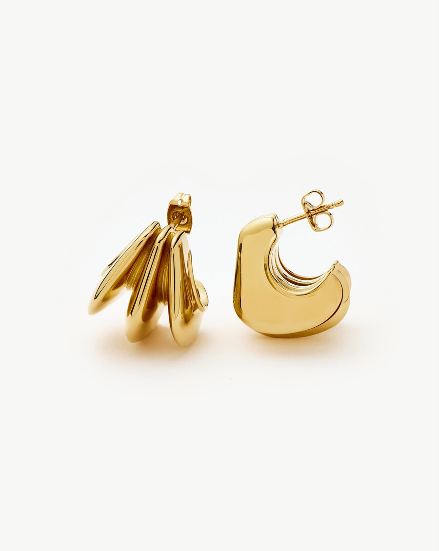 boucles doreilles créoles hera dome triple ridge