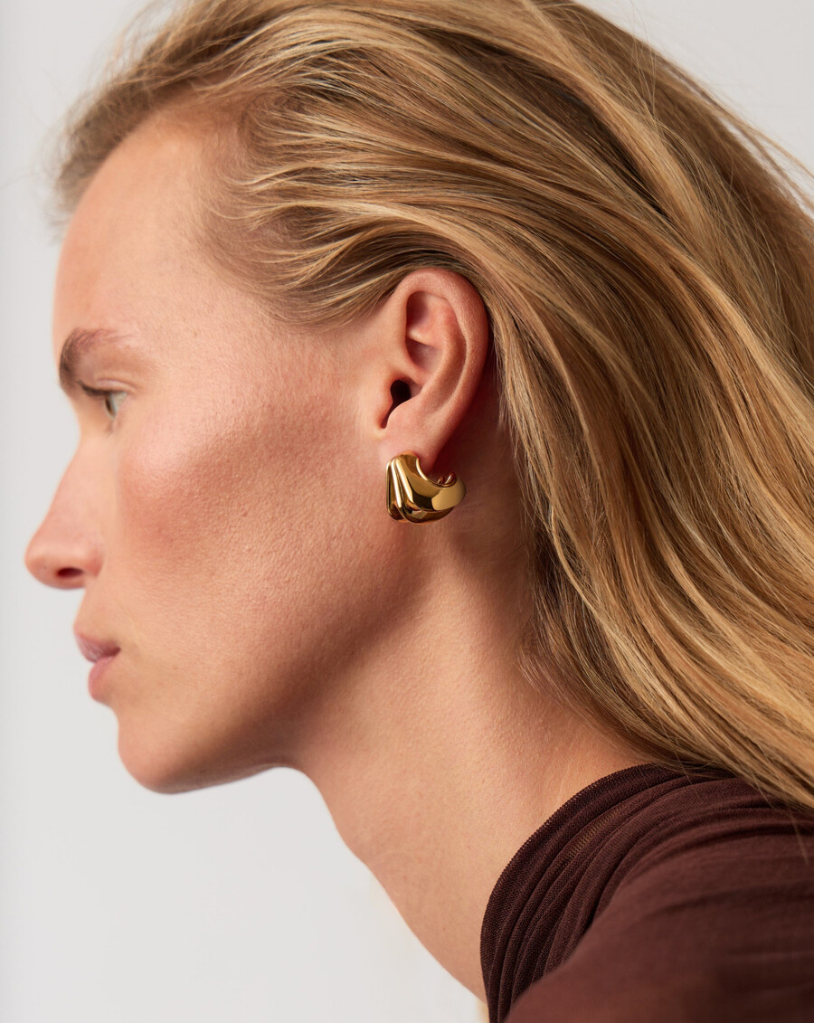 boucles doreilles créoles hera dome triple ridge