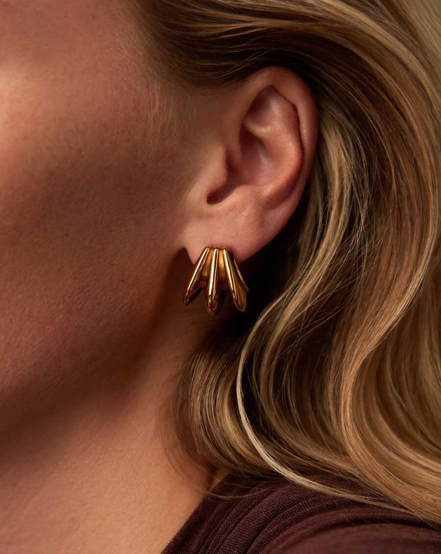 boucles doreilles créoles hera dome triple ridge