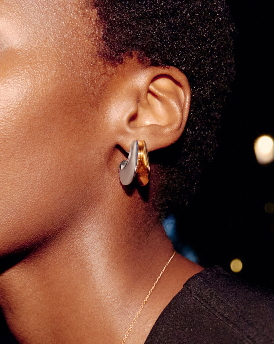 boucles doreilles hera dome double ridge moyennes