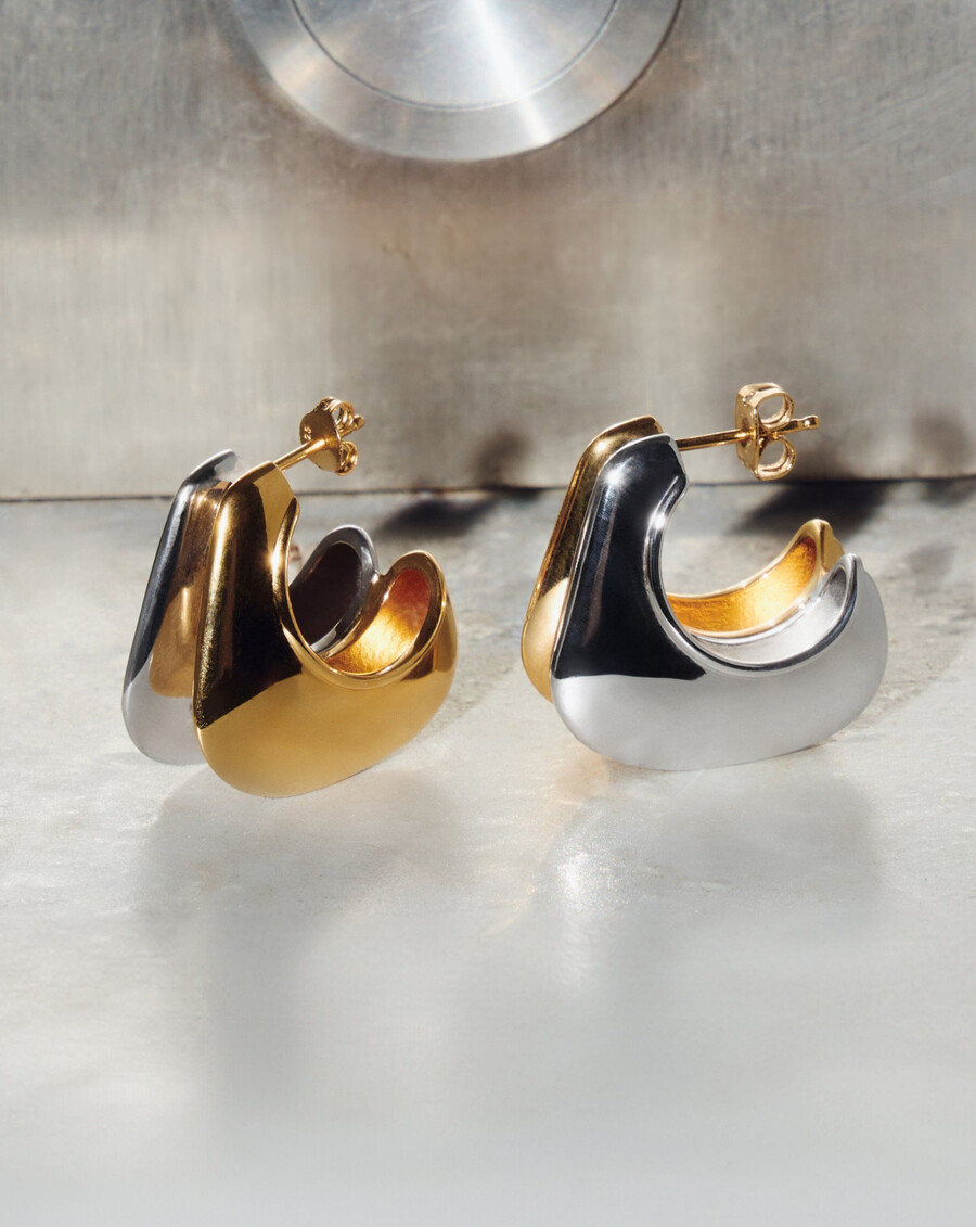 boucles doreilles hera dome double ridge moyennes