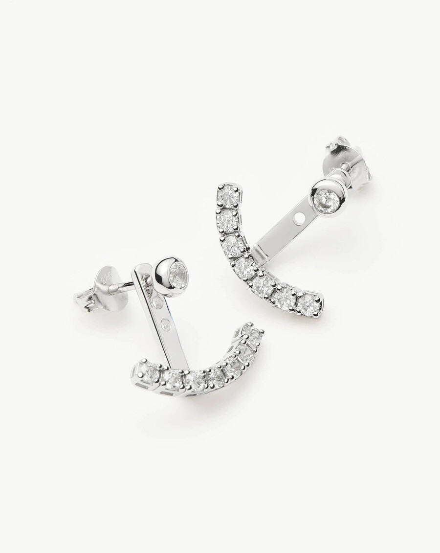 boucles doreilles tennis ear jacket en argent sterling - missoma us