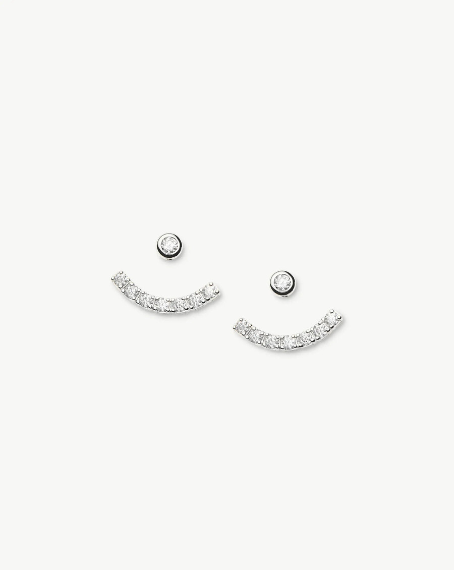 boucles doreilles tennis ear jacket en argent sterling - missoma us