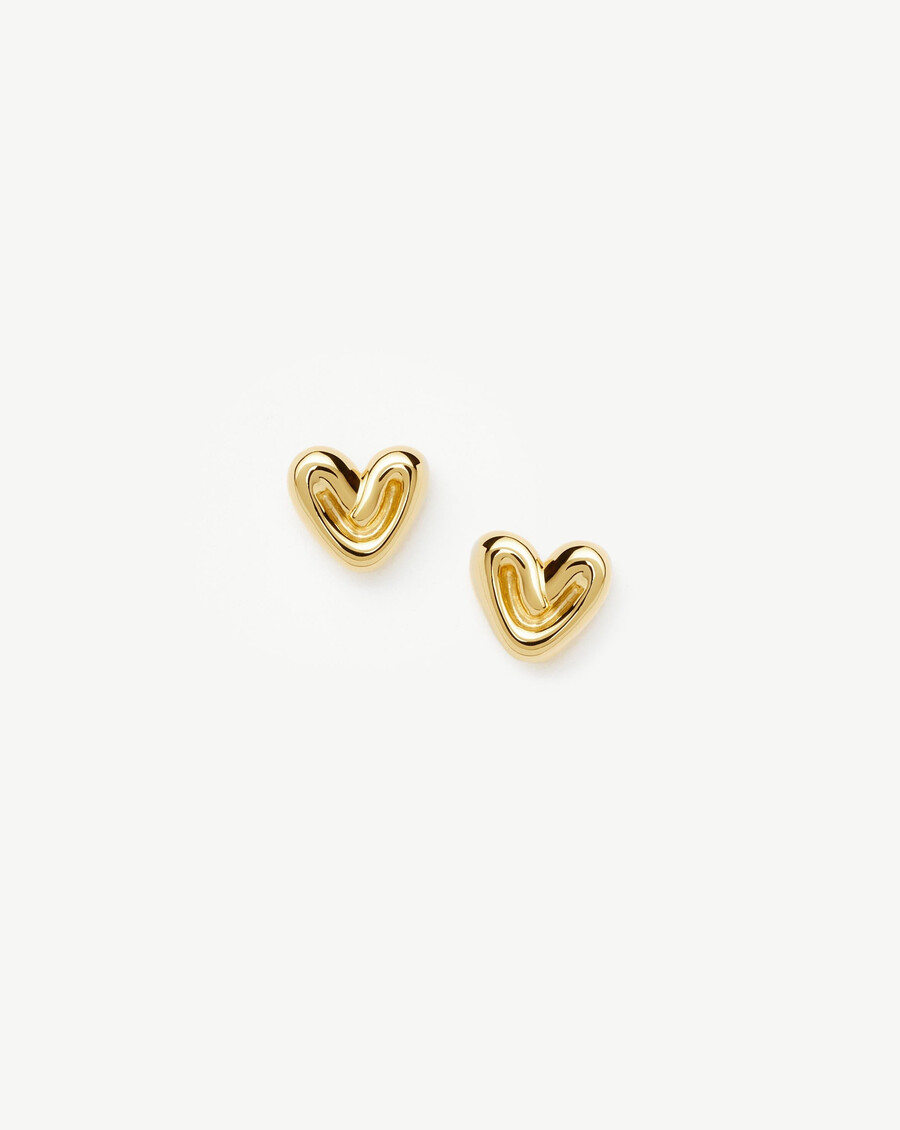 boucles doreilles puces mini cœur gonflé