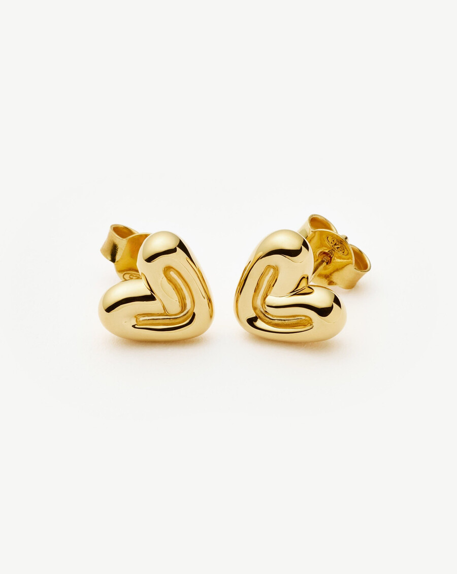 boucles doreilles puces mini cœur gonflé