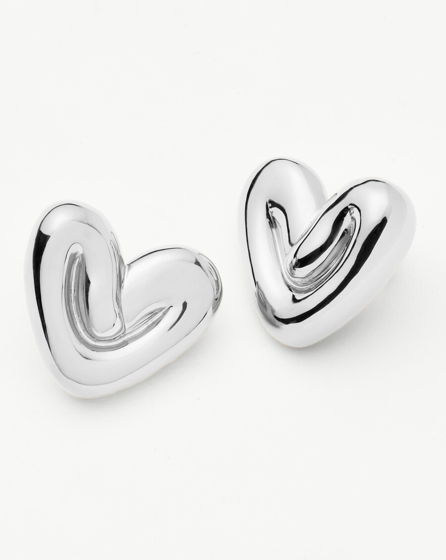 boucles doreilles puces surdimensionnées en forme de cœur gonflé