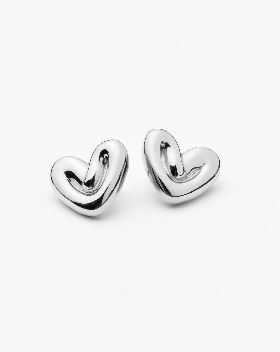boucles doreilles puces surdimensionnées en forme de cœur gonflé
