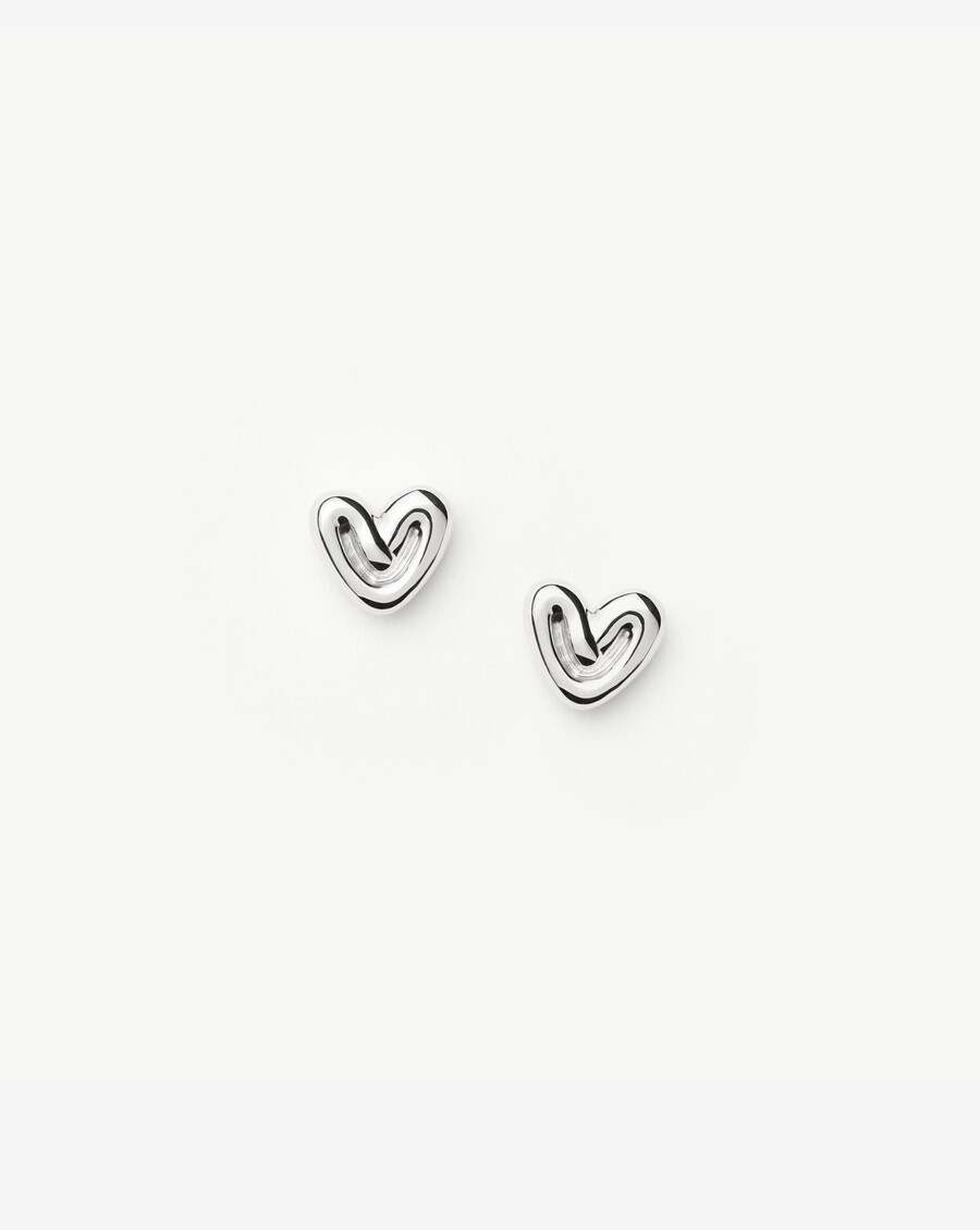 boucles doreilles puces mini cœur gonflé