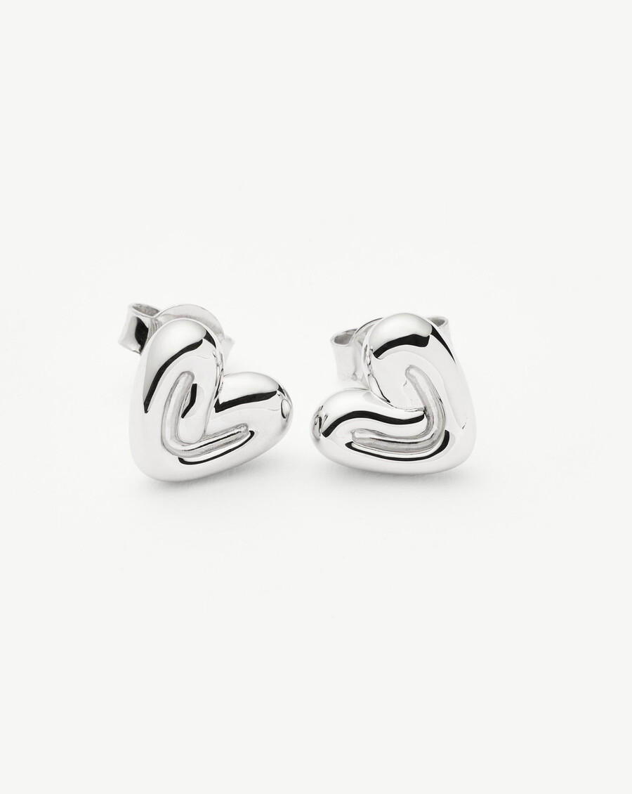 boucles doreilles puces mini cœur gonflé
