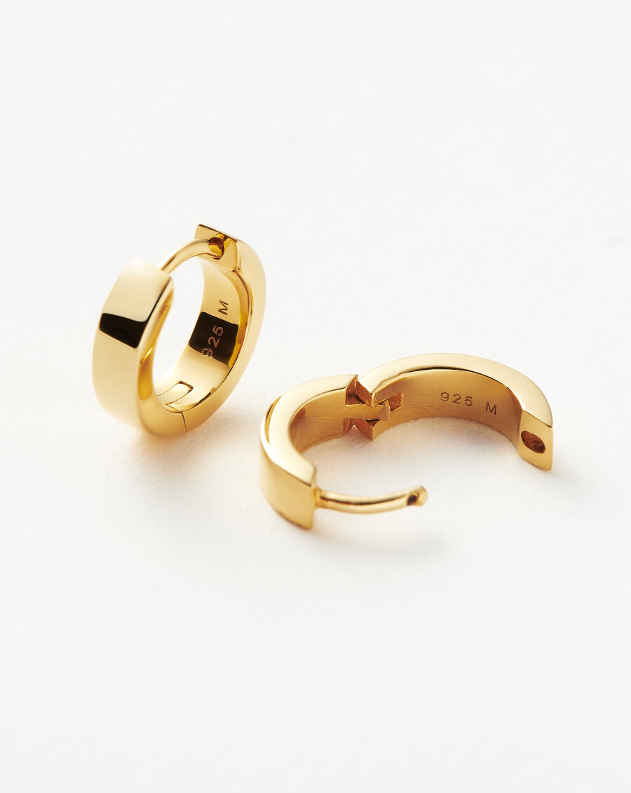 chubby tunnel huggies - vermeil en or 18 carats
