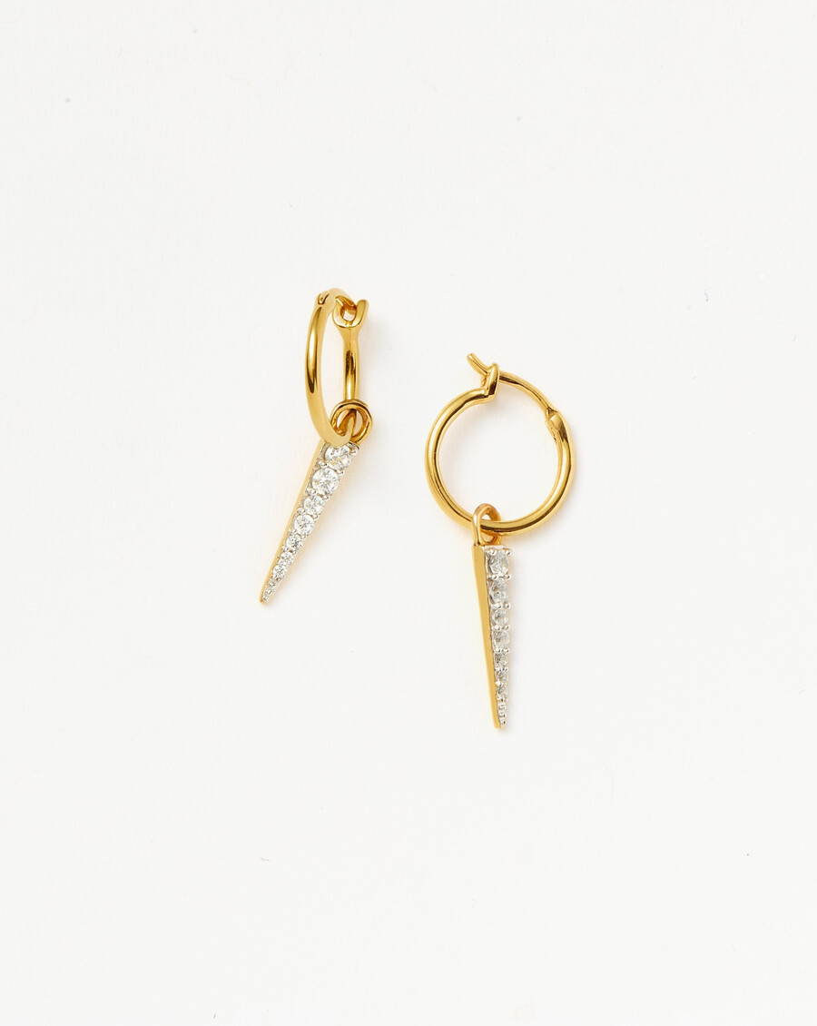 boucles doreilles créoles mini pave spike charm